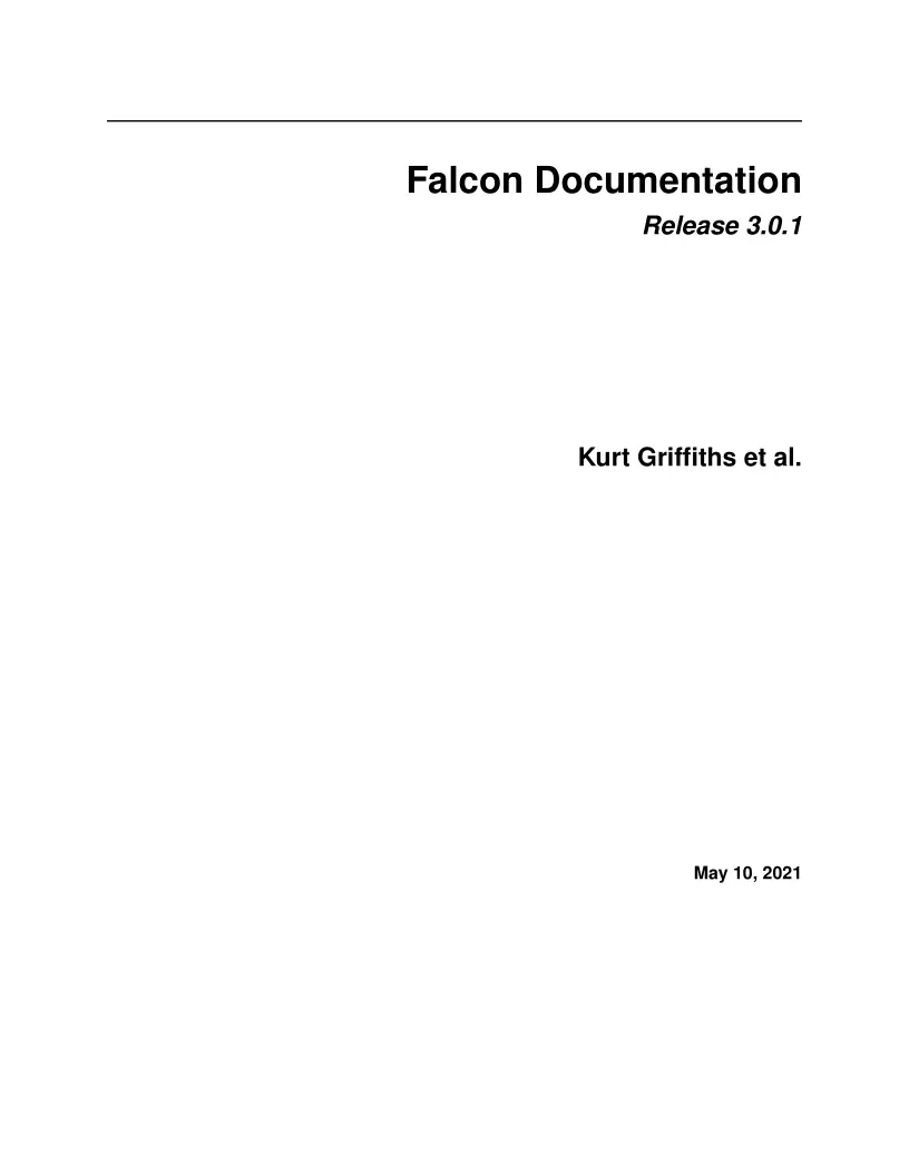 Falcon v3.0.1 Documentation 第2页