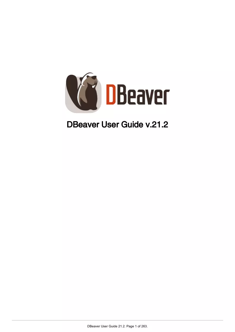 DBeaver User Guide v.21.2 第2页
