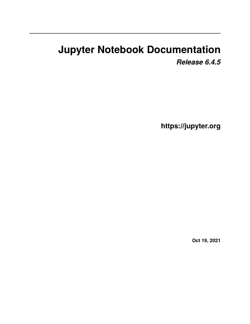 Jupyter Notebook 6.4.5 Documentation 第2页