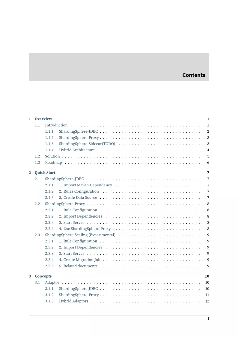 Apache ShardingSphere 5.0.0 Document 第3页